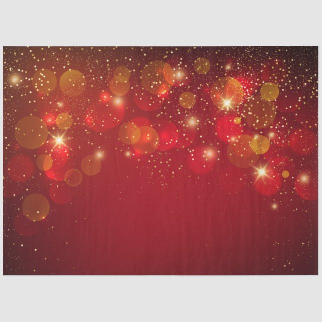 Papel De Seda Faíscas e Bokeh Elegantes em Dourado sobre o Feria (Frente )