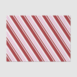 Papel De Seda Faixa de menta rosa e vermelha