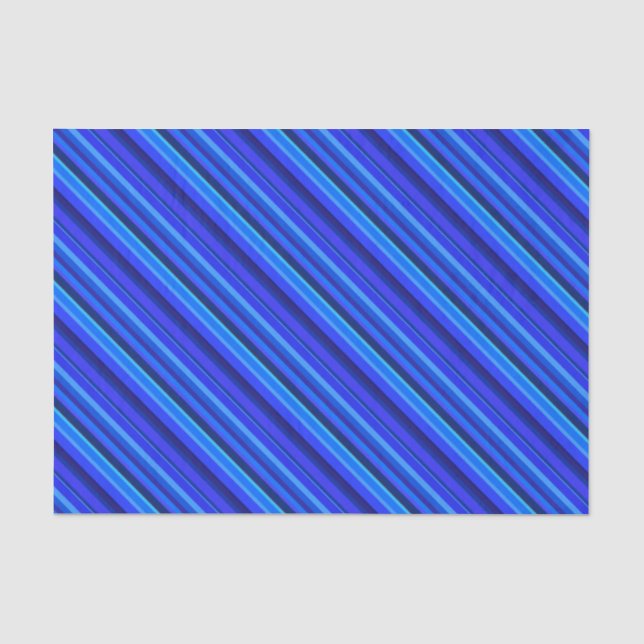 Papel De Seda Faixa diagonal azul (Frente )