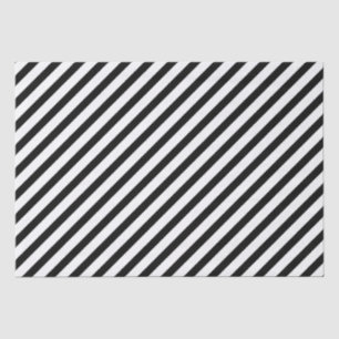 Papel De Seda Faixa Diagonal Preta