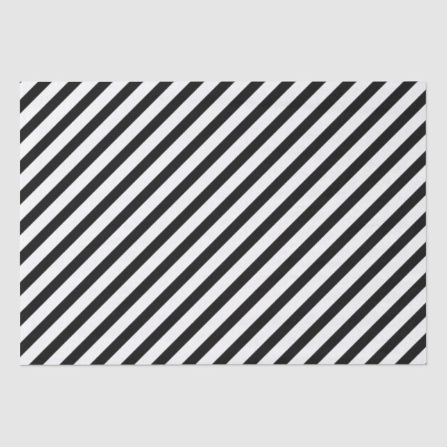 Papel De Seda Faixa Diagonal Preta (Frente )