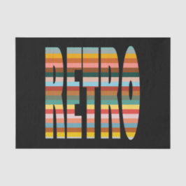 Papel De Seda Faixas de Palavras Retroativas Coloridas