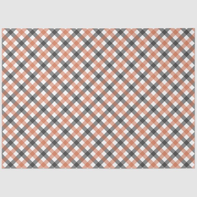 Papel De Seda Fall Colors Gingham Tissue Paper (Frente )