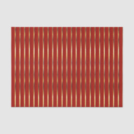 Papel De Seda Falso Dourado metálico e listras vermelhas