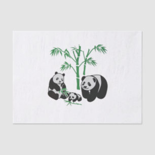 Papel De Seda Família do urso de panda