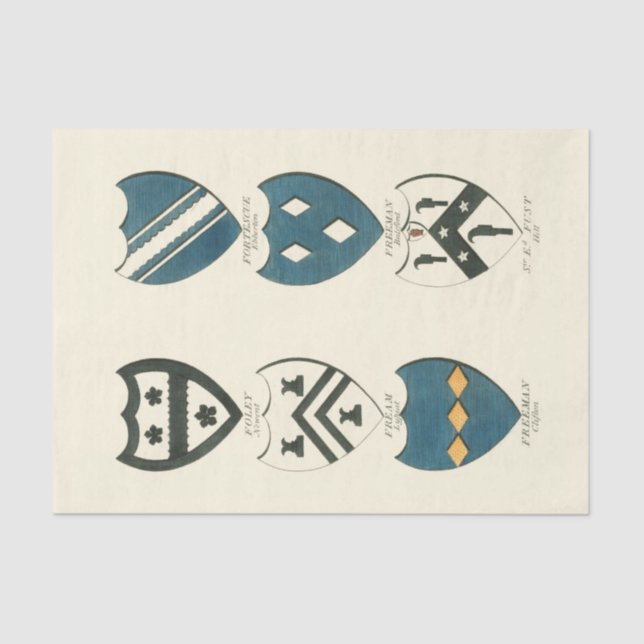 Papel De Seda Famílias de diversas Casas Inglesas (Frente )