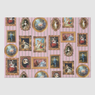 Papel De Seda Famosos Rococo Art Enquadrado Antiguidade