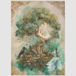 Papel De Seda Fantasia Caprichosa Colagem de Arte Celestial Deco