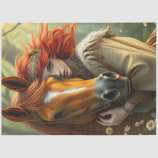 Papel De Seda Fantasia de Cavalo e Companheiro