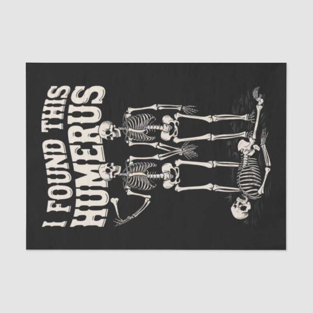 Papel De Seda Fantasia engraçada de esqueleto de Halloween que e (Frente )