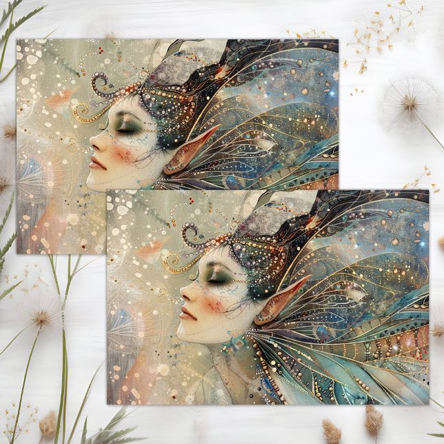 PAPEL DE SEDA FANTASIA FAIRY DECOUPAGE (FANTASY FAIRY DECOUPAGE TISSUE PAPER)