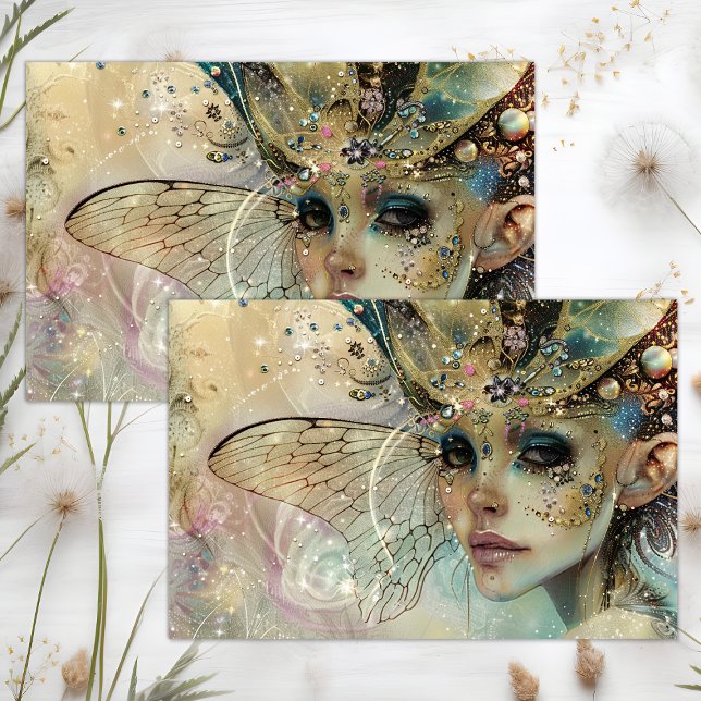 PAPEL DE SEDA FANTASIA FAIRY DECOUPAGE (FANTASY FAIRY DECOUPAGE TISSUE PAPER)