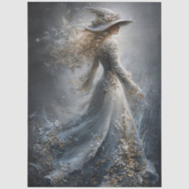 Papel De Seda Fantasia Gótica de Bruxa Mística para Decoupage