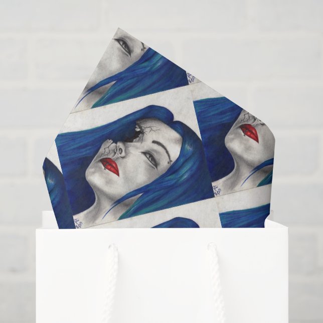 Papel De Seda Fantasia Gótica de Terror Surrealista lindamente Q (Sacola de presentes)