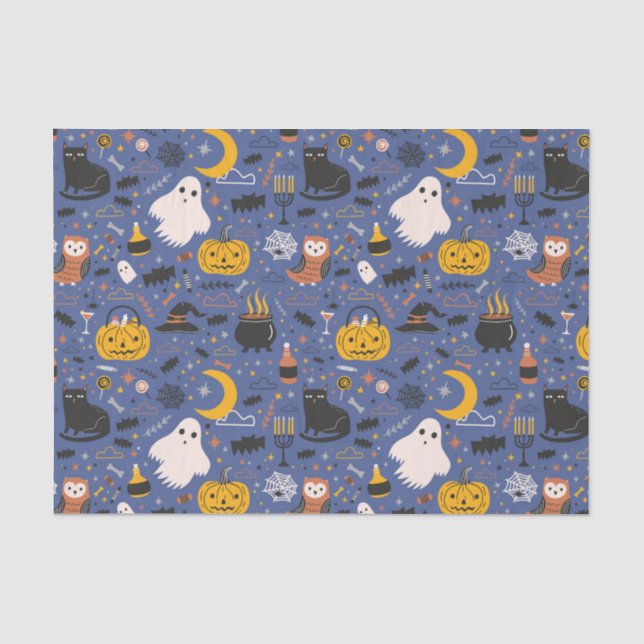 Papel De Seda Fantasmas de Halloween (Frente )