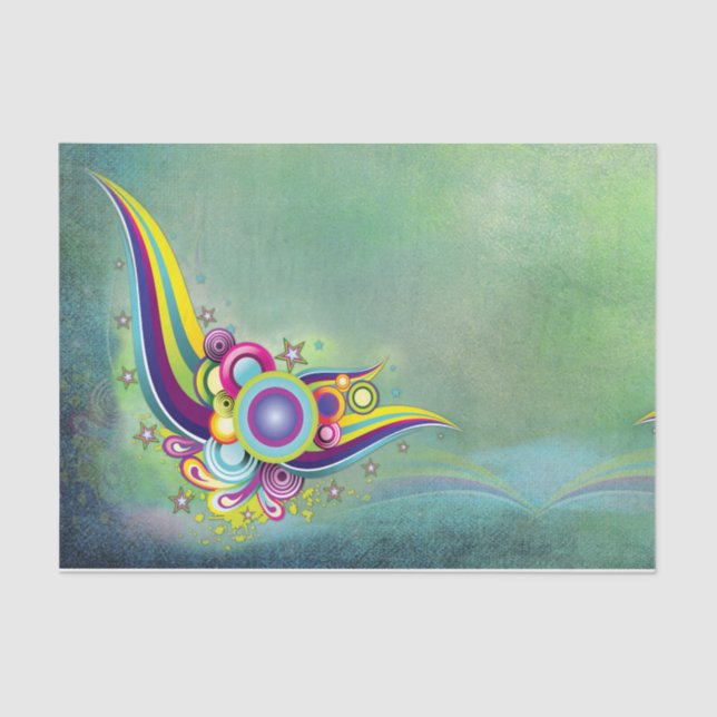 Papel De Seda Fantasy Abstrato (Frente )