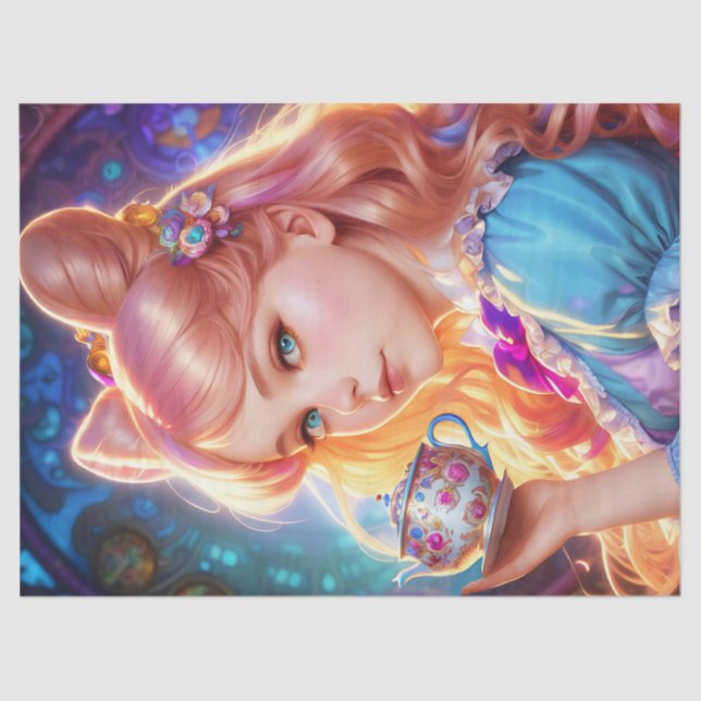 Papel De Seda Fantasy Alice No País Das Maravilhas (Frente )