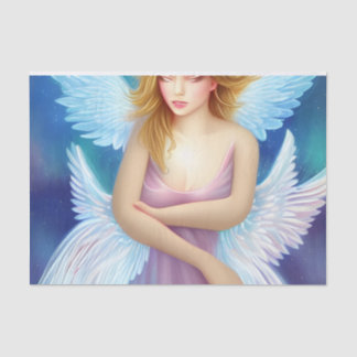 Papel De Seda Fantasy Angel Pink e Blue Decoupage