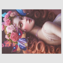 Papel De Seda Fantasy Belíssima Fada Princesa Decoupage