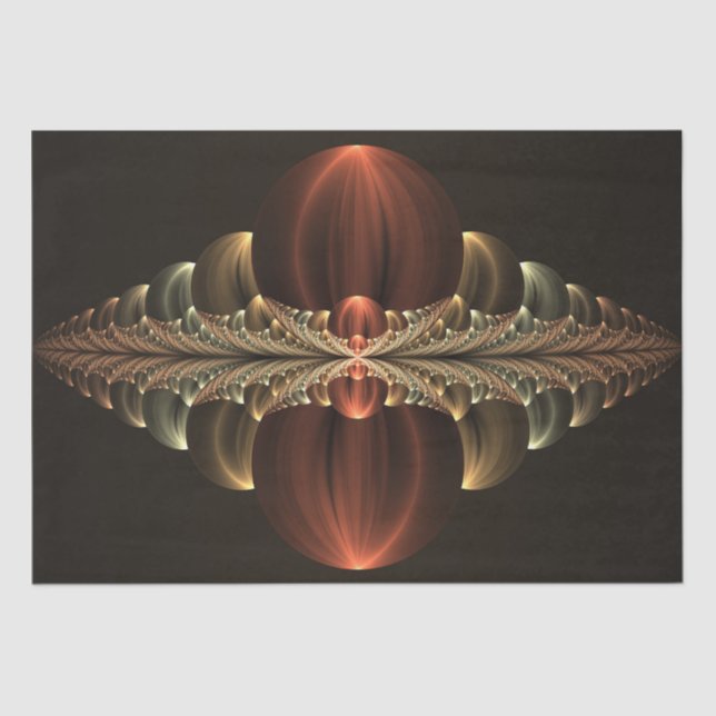 Papel De Seda Fantasy Construction Shiny Abstrato Fractal Art (Frente )