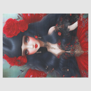 Papel De Seda Fantasy Cuja Fada Vermelha Fada Princesa Decoupage