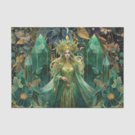 Papel De Seda Fantasy Emerald Queens of the Forest Decoupage