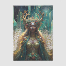 Papel De Seda Fantasy Emerald Queens of the Forest Decoupage