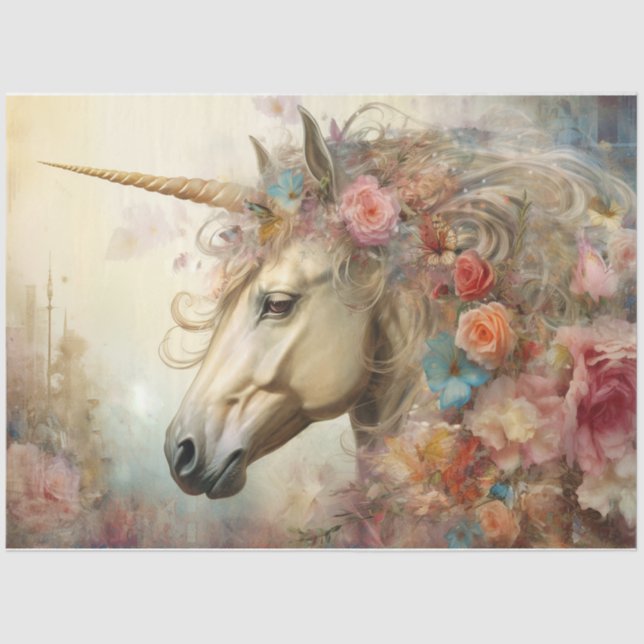 Papel De Seda Fantasy Unicorn (Frente )