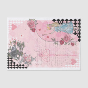 Papel De Seda Fantasy Vintage Alice No Quadro De Controle De Won