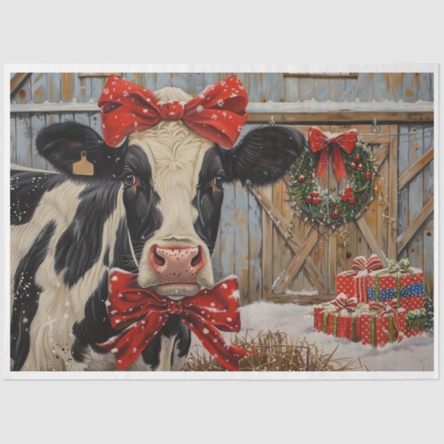 Papel De Seda Farmhouse Casa de Natal (Frente )