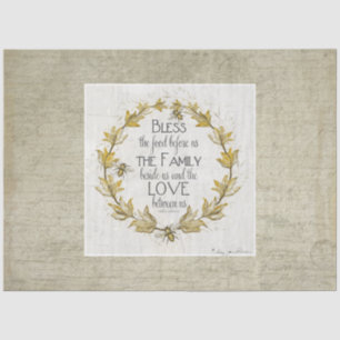 Papel De Seda Farmhouse Fall Beath Family Bênçando artesanato