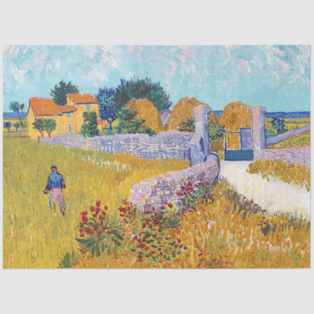 Papel De Seda Farmhouse in Provence, Van Gogh (Frente )