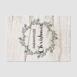Papel De Seda Farmhouse Moderna Wreath Russo Wood