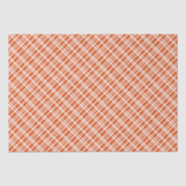 Papel De Seda Farmhouse Warm Orange Tartan Xadrez