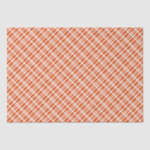 Papel De Seda Farmhouse Warm Orange Tartan Xadrez