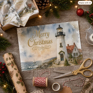 Papel De Seda Farol de Hilton Head Feliz Natal