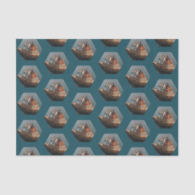 Papel De Seda Farol Rockland Breakwater Maine (Frente )