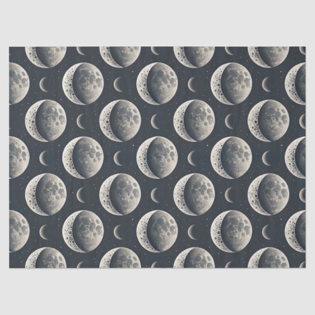 Papel De Seda Fase da Lua Celestial (1) (Frente )