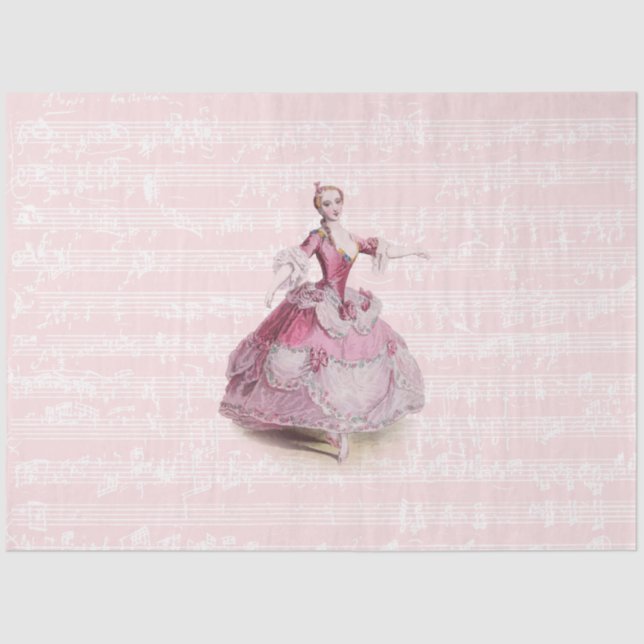 Papel De Seda Fashion Music Ephemera French (Frente )