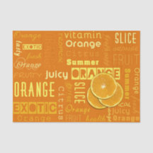 Fatia alaranjada moderna da fruta da tipografia