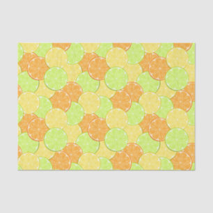 Papel De Seda Fatias de laranja, limão, limão