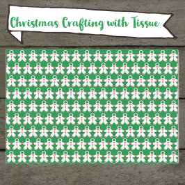 Papel De Seda Fatos de neve brancos no Livro Verde