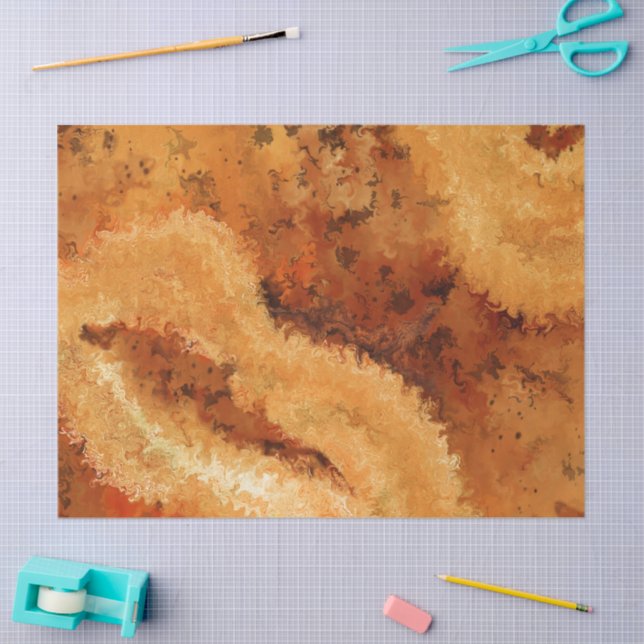 Papel De Seda Faux Burled Walnut Pattern  (Arte )