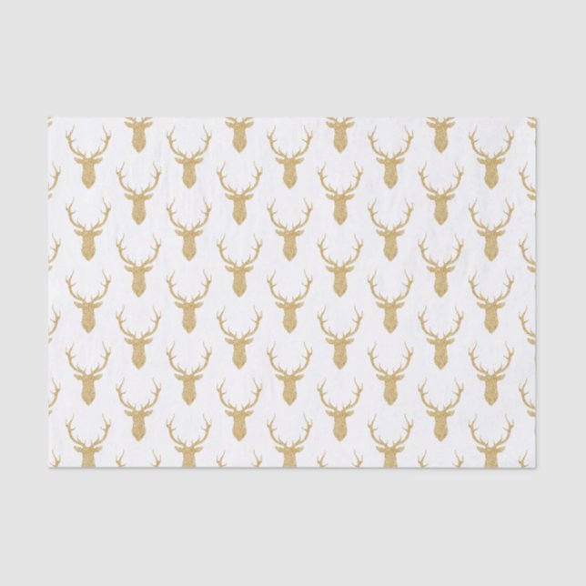 Papel De Seda Faux Dourado Dedo de Natal da Glitter (Frente )