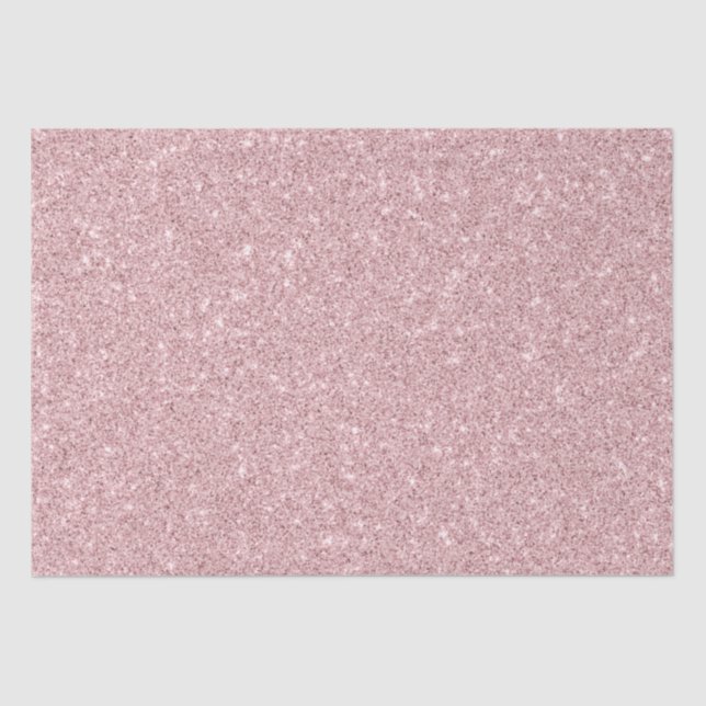 Papel De Seda Faux Dusty Rosa Glitter (Frente )