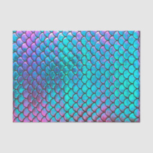 Papel De Seda FAUX textura holográfica da sereia