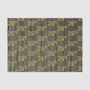 Papel De Seda Faux Wood, Faux Dourado 26º (26º) Evento