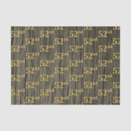 Papel De Seda Faux Wood, Faux Dourado 52º (52º) Evento