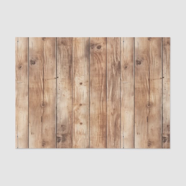 Papel De Seda Faux Wood Western Cowboy Cowboy Birthday (Frente )