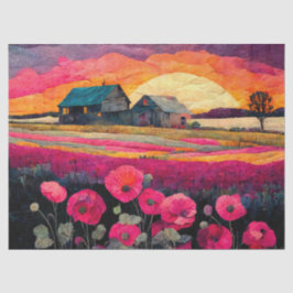 Papel De Seda Fazenda cor-de-rosa no Decinto do Soldado, Farmhou